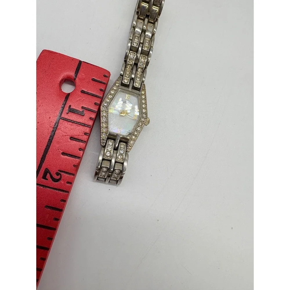 Elgin II Women's Hexagonal Crystal Bezel Mother of Pearl Dial‎ Watch